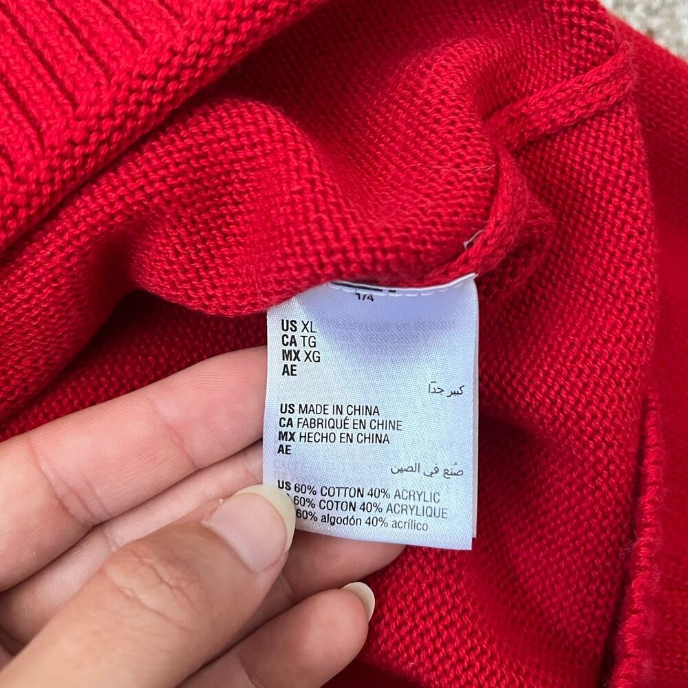 Charter Club Scottie Dog Fair Isle Sweater Novelty Christmas Holiday Red Size XL - Picture 10 of 14